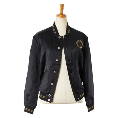 Saint Laurent Teddy Palladium Star Motif Rayon Blouson