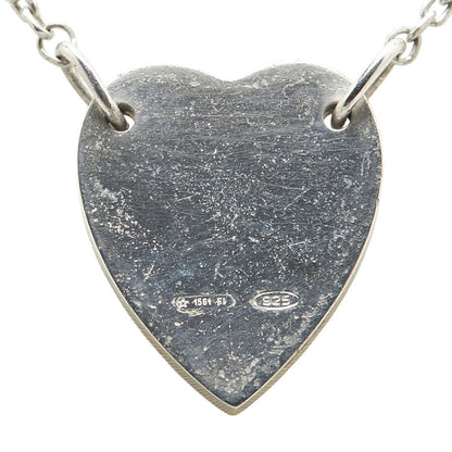 Gucci Heart Plate SV925 Necklace