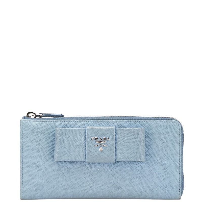 Prada Fiocco Saffiano Long Wallet