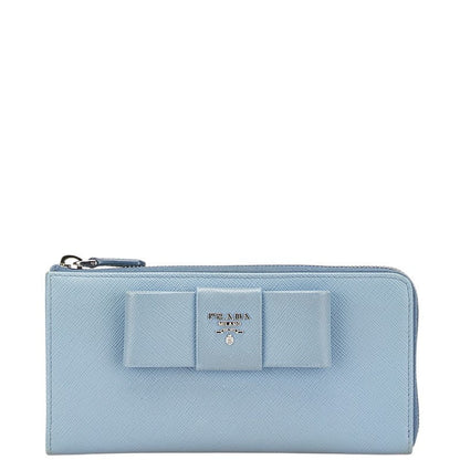 Prada Fiocco Saffiano Long Wallet