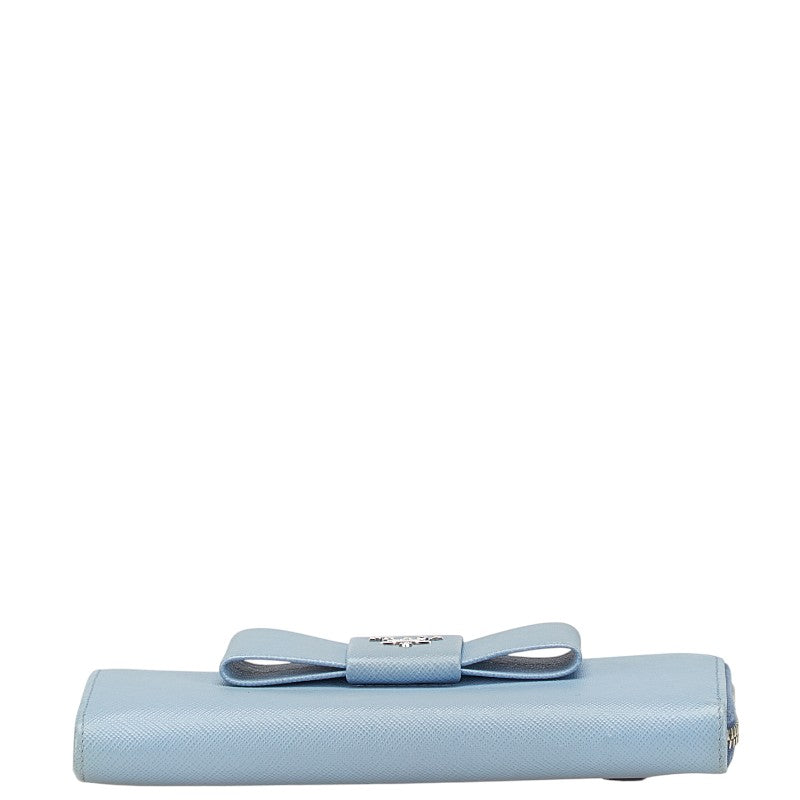 Prada Fiocco Saffiano Long Wallet