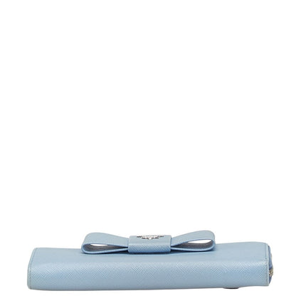 Prada Fiocco Saffiano Long Wallet