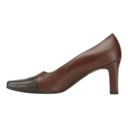Saint Laurent Square Toe Python Embossed Leather Pumps