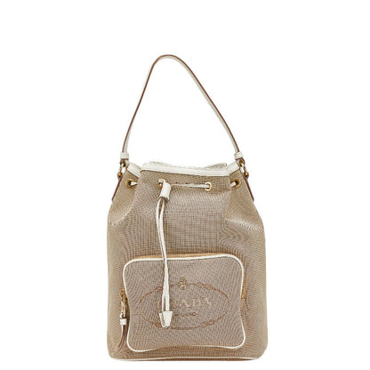 Prada Handbag Canvas Leather Handbag