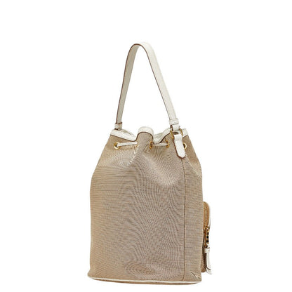 Prada Handbag Canvas Leather Handbag