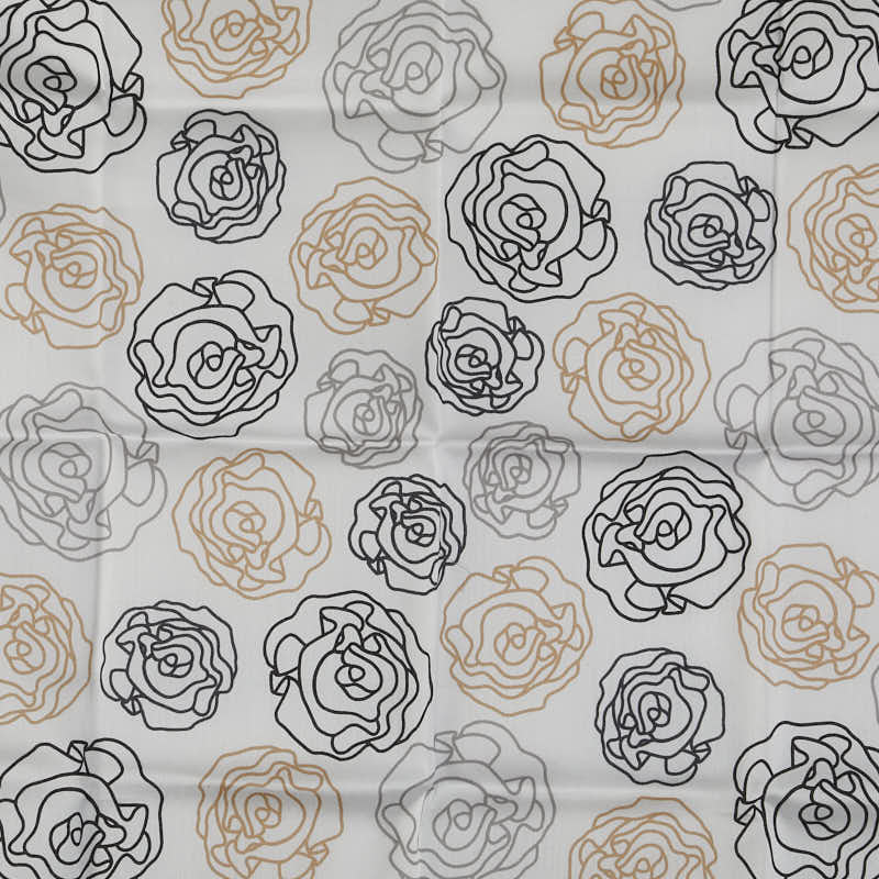 Saint Laurent Cotton YSL Logo Rose Scarf