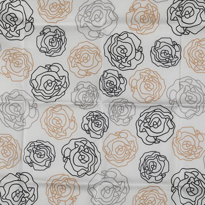 Saint Laurent Cotton YSL Logo Rose Scarf