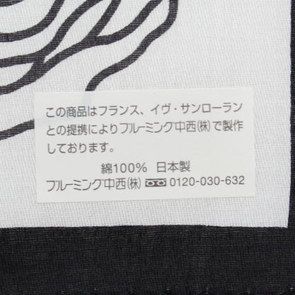 Saint Laurent Cotton YSL Logo Rose Scarf