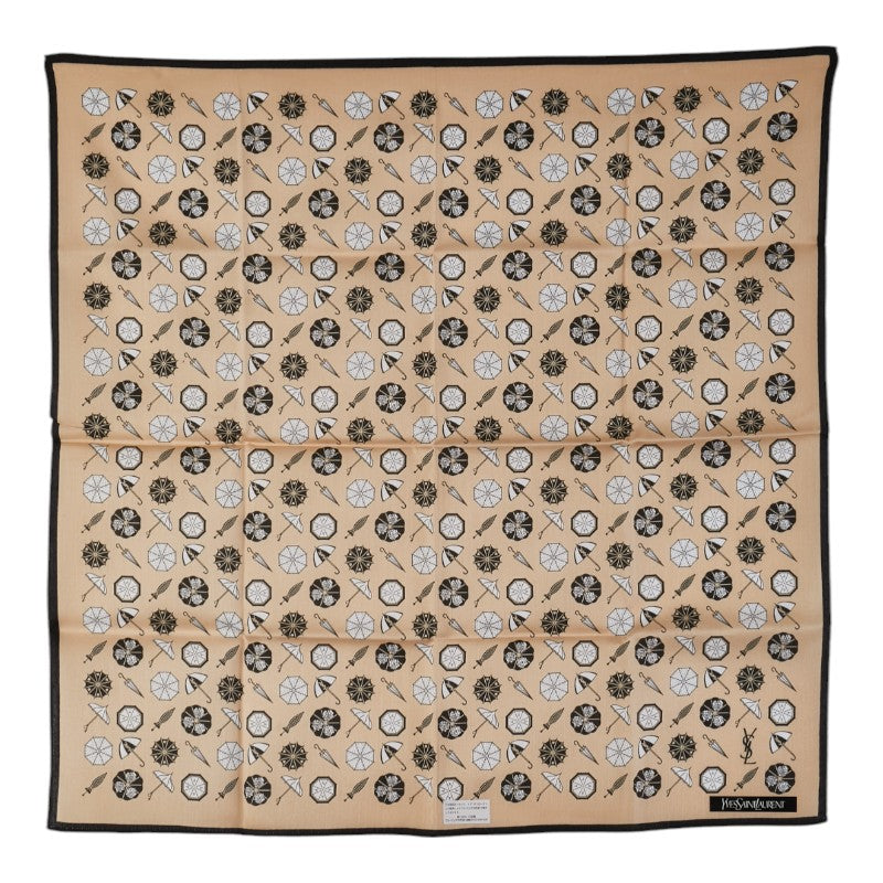 Saint Laurent Cotton YSL Logo Umbrella Pattern Scarf