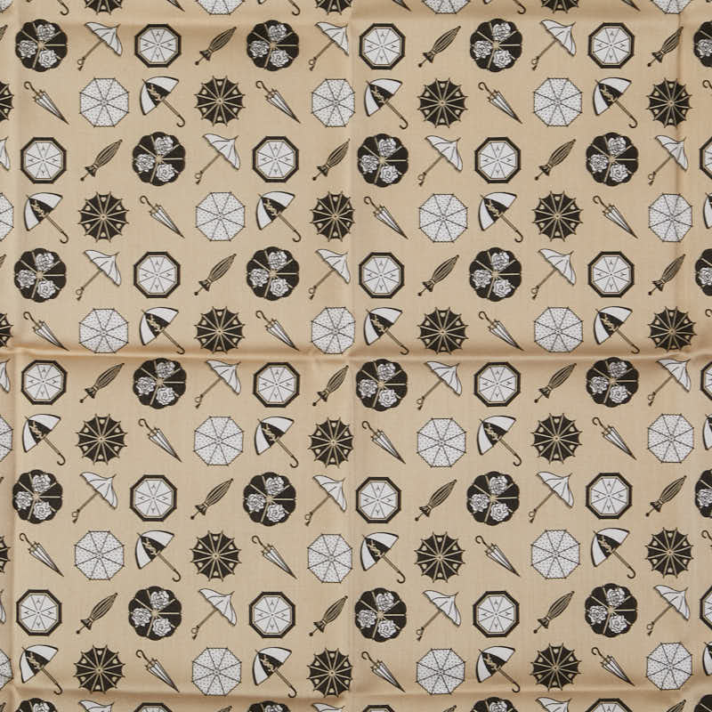 Saint Laurent Cotton YSL Logo Umbrella Pattern Scarf