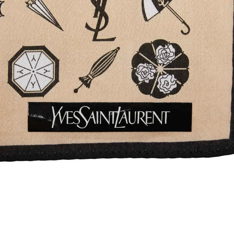 Saint Laurent Cotton YSL Logo Umbrella Pattern Scarf