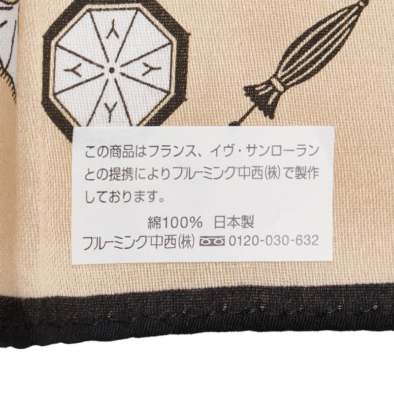 Saint Laurent Cotton YSL Logo Umbrella Pattern Scarf