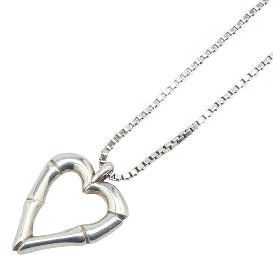 Gucci Bamboo Heart Motif SV925 Necklace