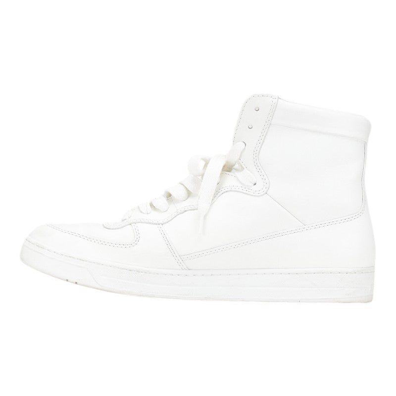 Prada Triangle Logo High Cut Leather Sneakers