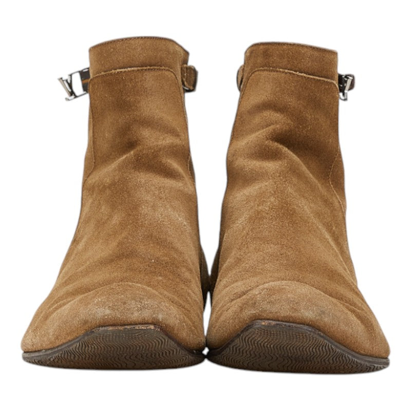 Louis Vuitton Strap Backzip Suede Boots