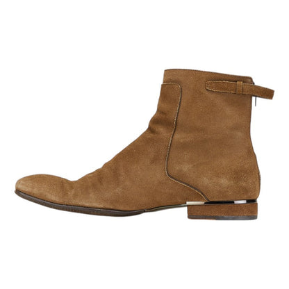 Louis Vuitton Strap Backzip Suede Boots
