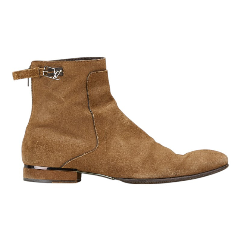 Louis Vuitton Strap Backzip Suede Boots