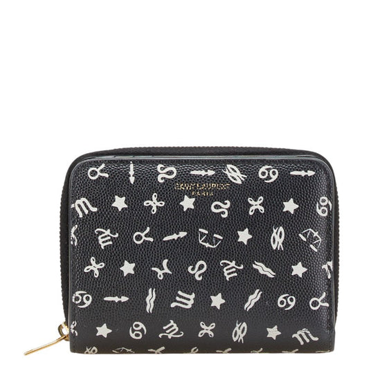 Saint Laurent Zodiac Print Leather Wallet