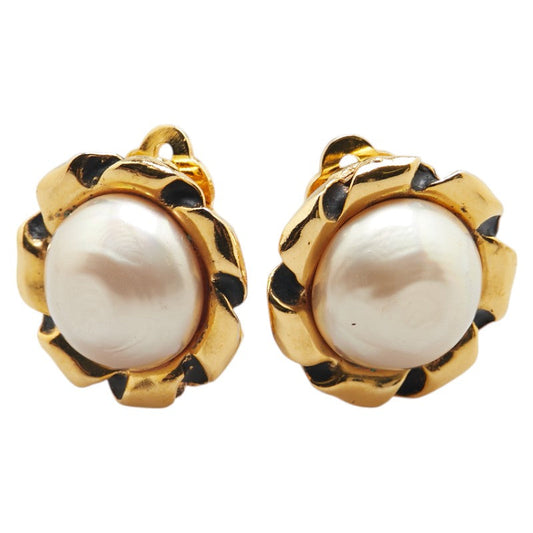 Chanel Earrings Faux Pearl Earrings