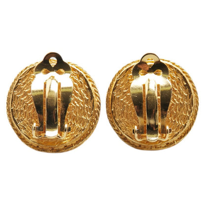Chanel Rhinestone Round Earrings