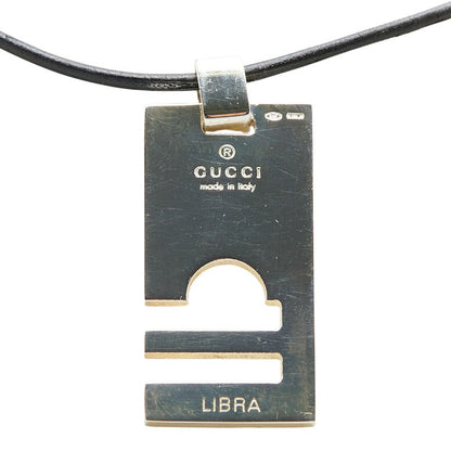 Gucci LIBRA SV925 Leather Necklace