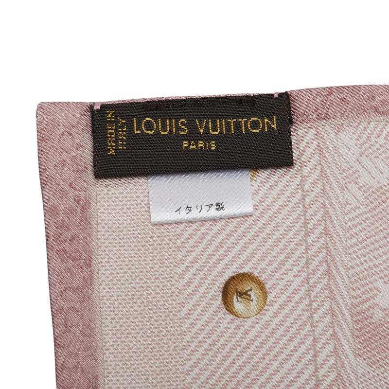 Louis Vuitton Bandouliere New Denim Monogram Silk Scarf