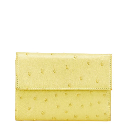 Prada Ostrich Tri-fold Wallet