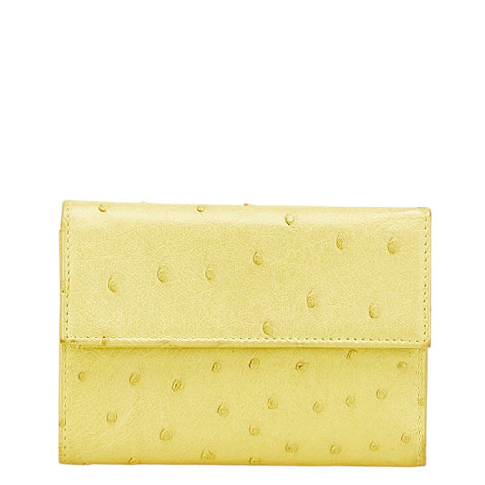 Prada Ostrich Tri-fold Wallet