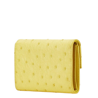 Prada Ostrich Tri-fold Wallet