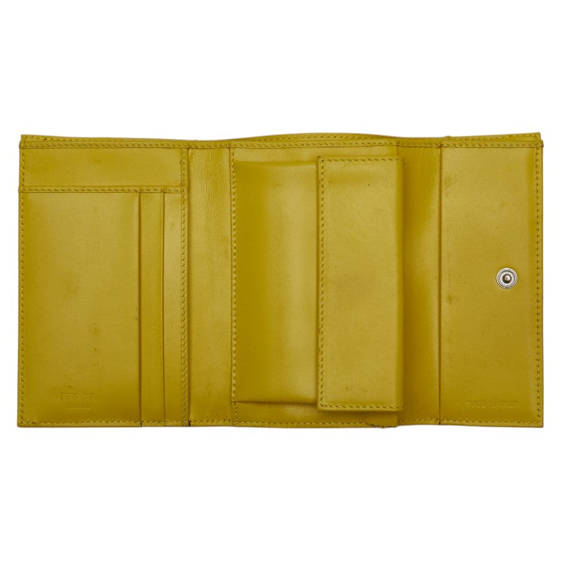 Prada Ostrich Tri-fold Wallet