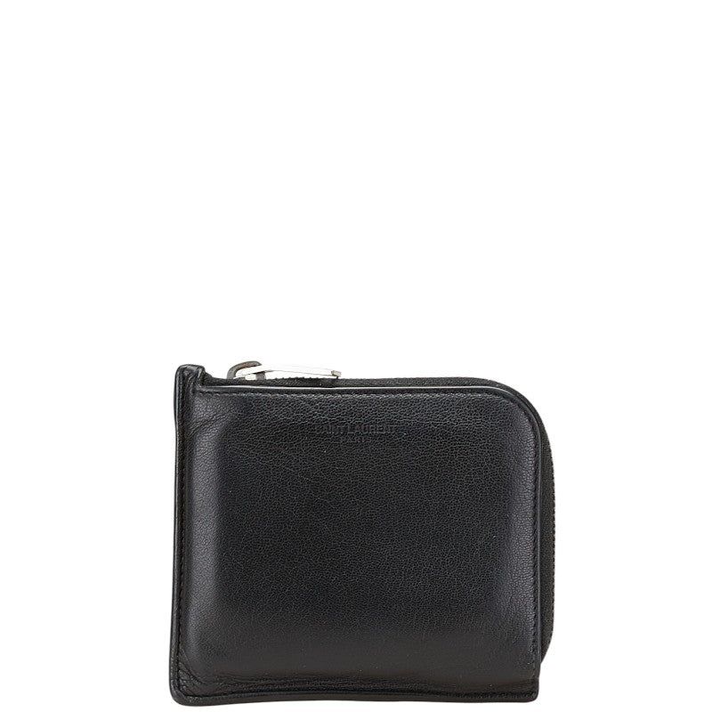 Saint Laurent L Zip Leather Coin Case
