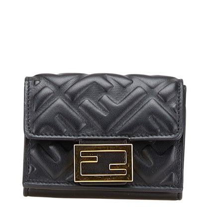 Fendi Baguette Micro Leather Trifold Wallet