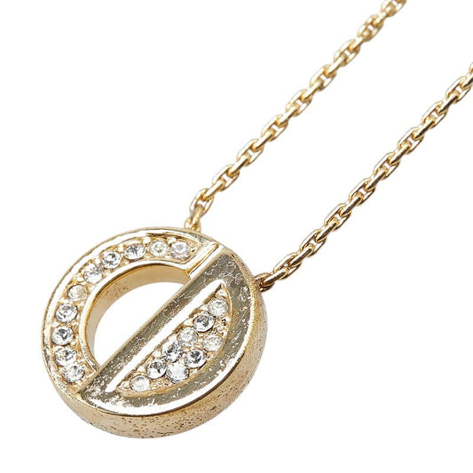 Dior CD Logo Rhinestone Necklace