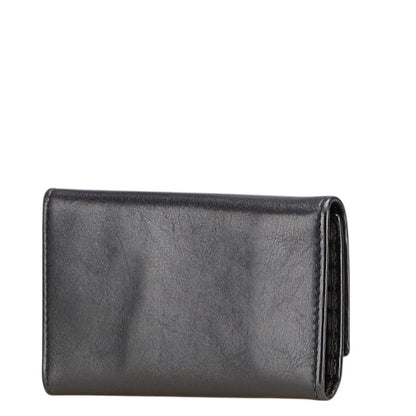 Prada Logo Hardware Leather Key Case