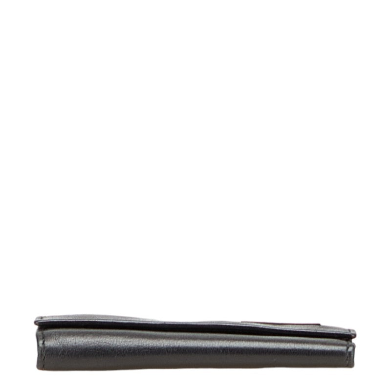 Prada Logo Hardware Leather Key Case