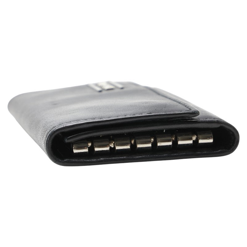 Prada Logo Hardware Leather Key Case