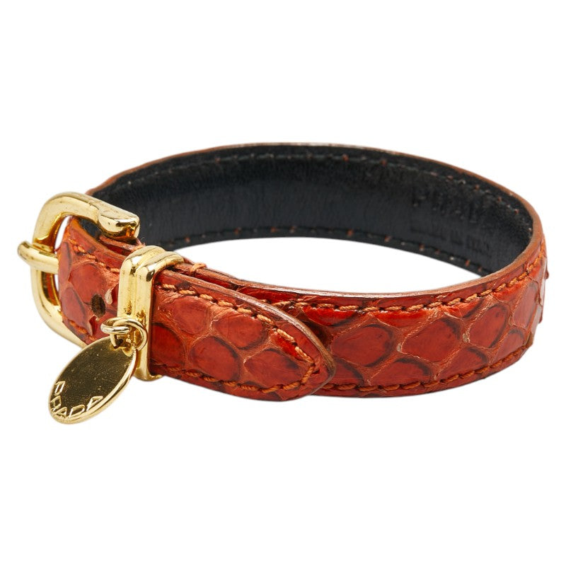 Prada Python Embossed Leather Bracelet