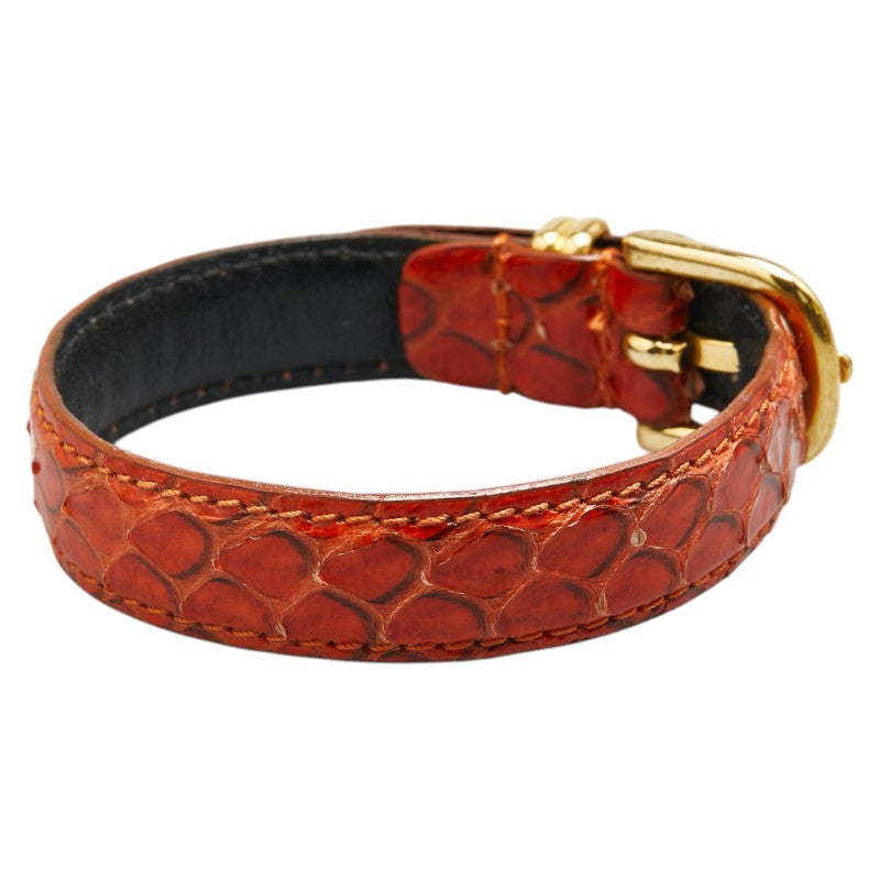 Prada Python Embossed Leather Bracelet