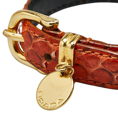 Prada Python Embossed Leather Bracelet