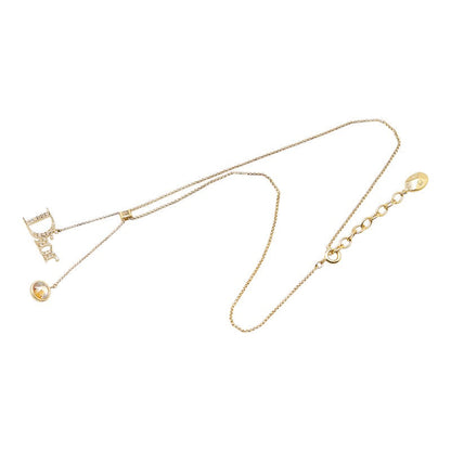 Dior Logo Rhinestone Necklace
