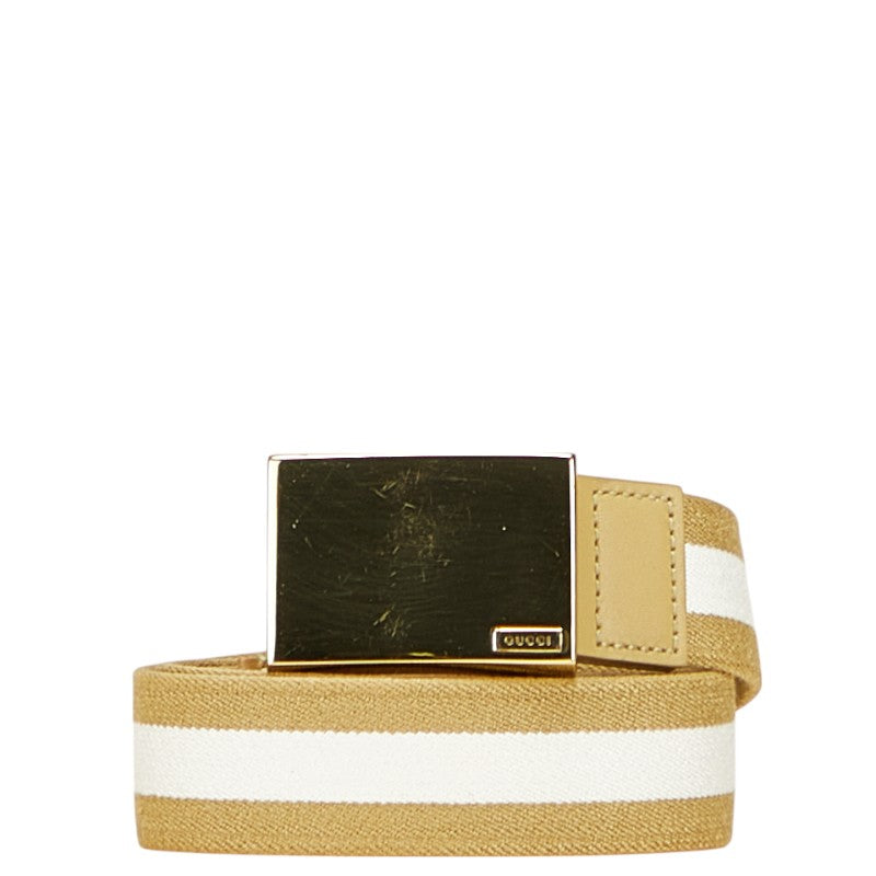Gucci Logo Canvas Leather Belt