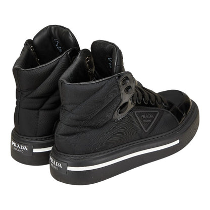 Prada Re-Nylon Macro Nylon Leather Sneakers