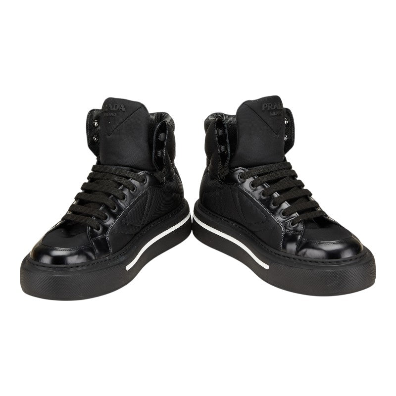 Prada Re-Nylon Macro Nylon Leather Sneakers