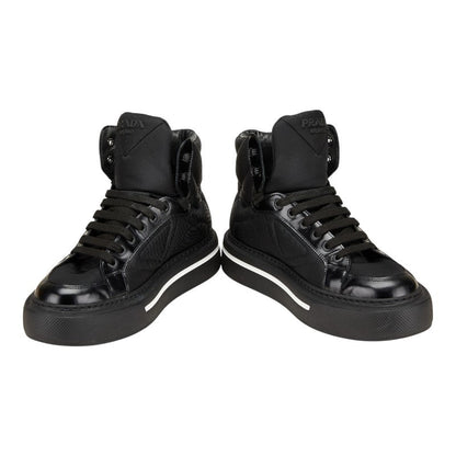 Prada Re-Nylon Macro Nylon Leather Sneakers