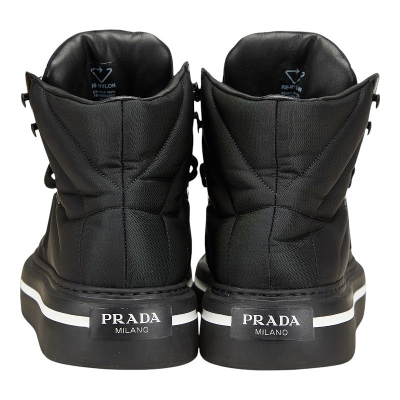 Prada Re-Nylon Macro Nylon Leather Sneakers