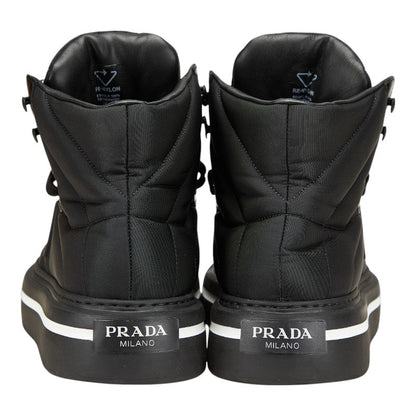 Prada Re-Nylon Macro Nylon Leather Sneakers