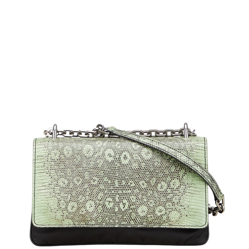 Prada Python Embossed Nylon Leather 2way Bag