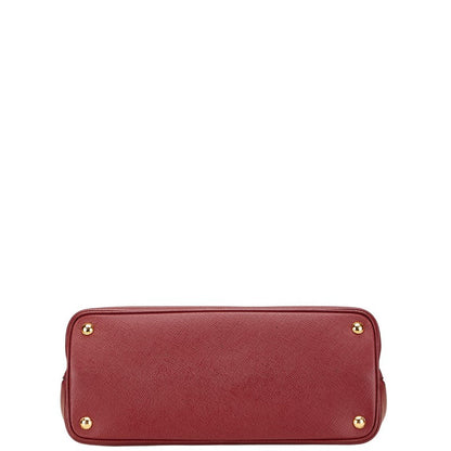 Prada Triangle Logo Plate Saffiano 2way Bag