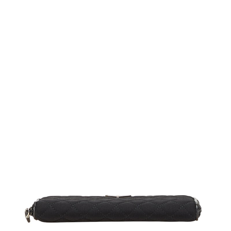 Prada Triangle Logo Plate Nylon Leather Long Wallet