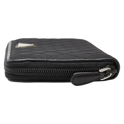 Prada Triangle Logo Plate Nylon Leather Long Wallet